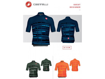 Castelli COMPETIZIONE Guest designer M012 pánský dres - tm.modrá