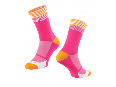 FORCE Streak ponožky, ružová/oranžová