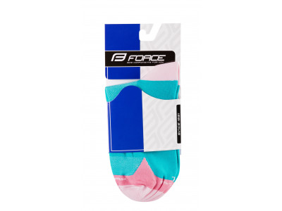 FORCE Streak socks, blue/pink