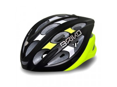 Briko cycling helmet QUARTER 18-black-yellow-M (54-58)