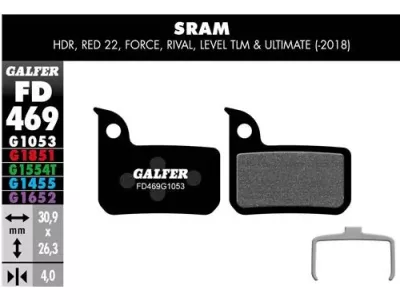 Galfer FD469 G1053 Standard brake pads, organic