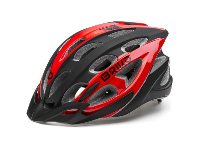 Briko cycling helmet QUARTER - black-red-L (59-61)