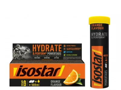 Isostar Powertabs tabletki musujące 120 g, pomarańczowe