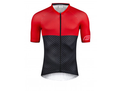 Force jersey POINTS, short sleeve, red-grey