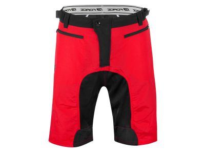 FORCE MTB-11 Shorts mit abnehmbarem Sitzpolster, rot