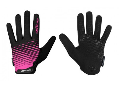FORCE Angle rukavice, ružová/čierna