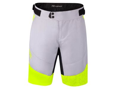 Force Storm shorts with liner, grey/fluo