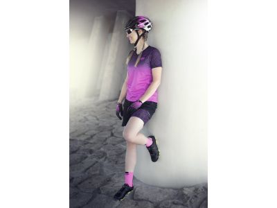 FORCE Storm női nadrág kivehető betéttel, fekete/rózsaszín