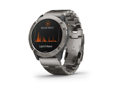 Garmin fénix 6X Pro Solar, Titanium, Titanium band športové hodinky
