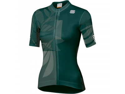 Damska koszulka rowerowa Sportful Oasis w kolorze mchu morskiego/zielona/biała