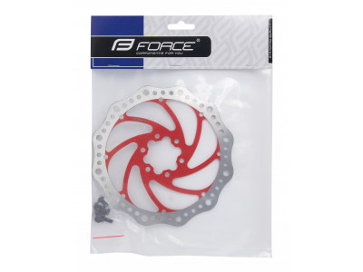 FORCE disc brake rotor 160 mm, 6 holes, red