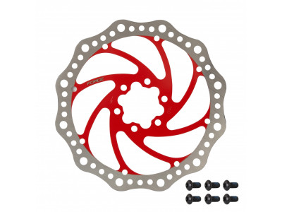 FORCE disc brake rotor 180 mm, 6 holes, red