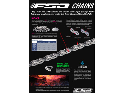 FSA chain Team Issue, 10-speed, 116L w/Link CN-910N