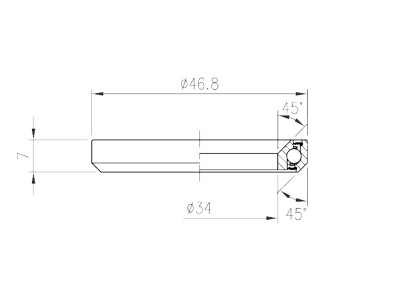 FSA TH-970E csapágy, 1-1/4&quot; 46,8x34x7 mm