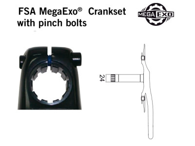 FSA crank adapter M/EXO 24 mm NBD to PF30 EE085