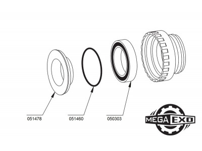 FSA MegaExo MS186 tesniaci o-krúžok pre stredové zloženie