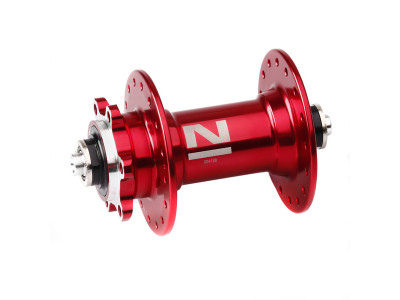 Novatec hub D041SB, front, 32 holes, red (N-logo)