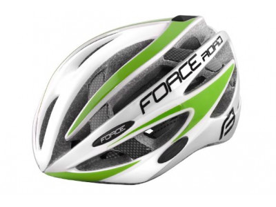 FORCE Road helmet, white/green