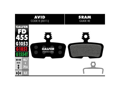 Galfer FD455 G1053 Standard brake pads, organic