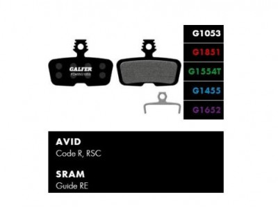 Galfer FD455 Standard G1053 Brake Pads for Avid/Sram, Organic