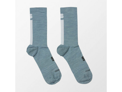 Sportful WOOL W 16 dámske ponožky modrosivé/biele