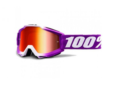 100% ACCURA Youth Goggle Framboise MTB detské okuliare Mirror Red Lens