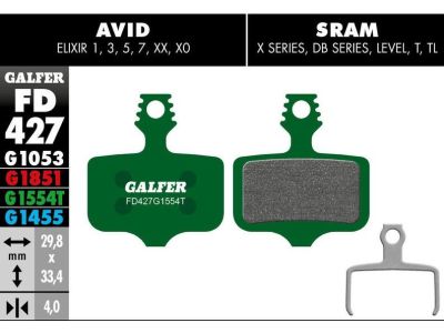 Galfer FD427 Pro G1554T brake pads for Avid / Sram