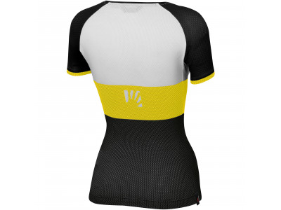 Damska koszulka T-shirt Karpos MOVED EVO w kolorze czarno/żółto-białym
