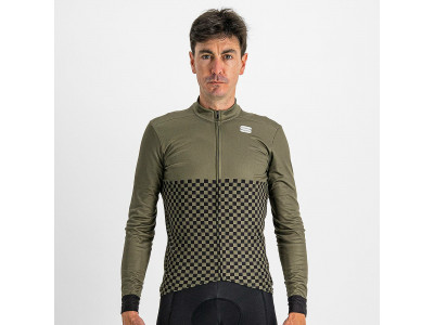 Sportful CHECKMATE THERMAL jersey, beetle/black