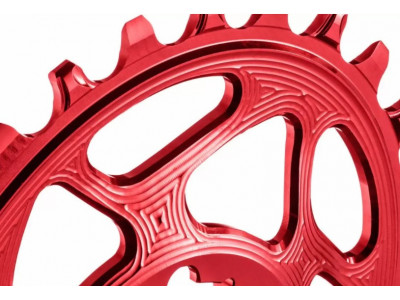 absoluteBLACK OVAL oval chainring, SRAM, offset 6 mm, red