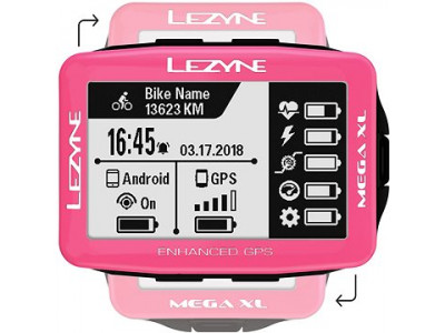Lezyne Mega XL GPS navigation pink