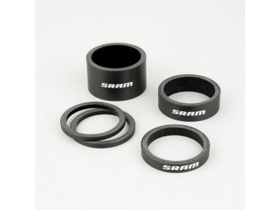 SRAM Headset Spacer Set, UD Carbon, Gloss White Logo podložky pod predstavec