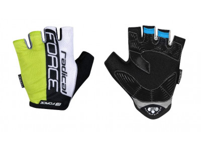 FORCE Radical rukavice, fluo/biela/čierna