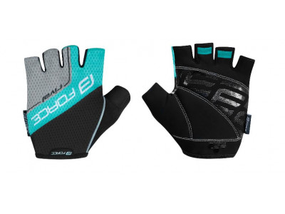FORCE Rival gloves, black/turquoise