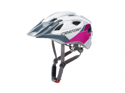 CRATONI ALLRIDE helma bílá - růžová lesklá, model 2021
