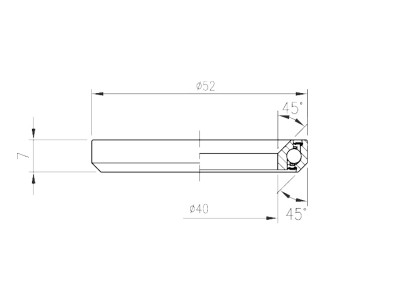 FSA TH-070E ACB 45°x45° 1,5 dual S MR170 - OD 52 ložisko