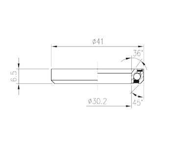 FSA TH-873 SuperLight ložisko, 1-1/8" 41x30.2x6.5 mm