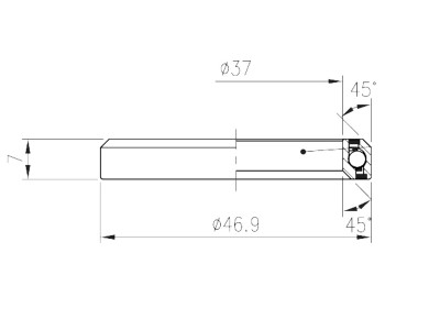 FSA bearing No.54 (MR137) 1-1/4&quot; 46.9x37x7mm