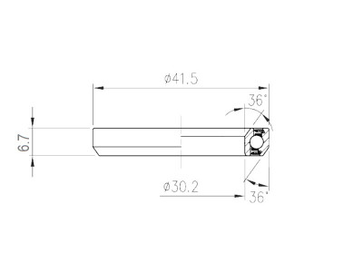 FSA bearing TH-872/DJ (MR172) 1-1/8&quot; 41.5x30.2x6.7mm