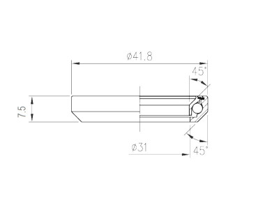 FSA TH-870/DJ bearing, 1-1/8&quot; 41.8x30.9x7.5 mm