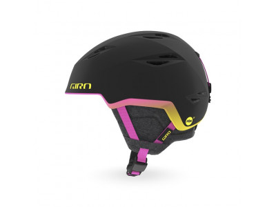 Damski kask narciarski Giro Envi MIPS Spherical, black mattowy / neony