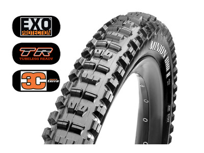Maxxis Minion DHR II 27.5x2.40" WT EXO TR 3C tire, kevlar