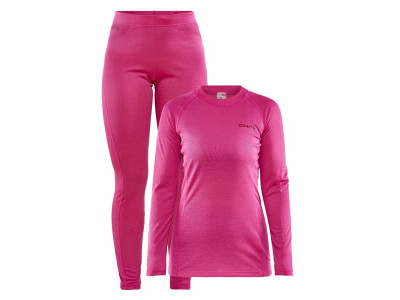 Craft CORE Warm Baselayer dámský funkční set, růžová