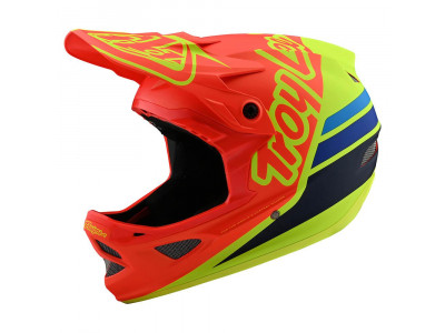 Troy Lee Designs D3 Fiberlite Silhouette helma orange / yellow