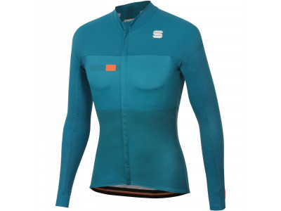 Koszulka rowerowa termoaktywna Sportful Bodyfit Pro ciemnoniebiesko-pomarańczowa 