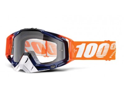 100% Racecraft Crush MX goggles orange-blue