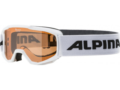 ALPINA PINEY Lyžiarske okuliare detské, biele