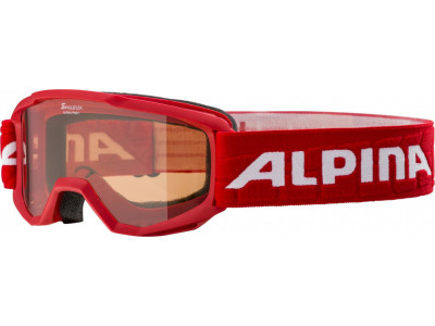 ALPINA PINEY Lyžiarske okuliare detské, červené