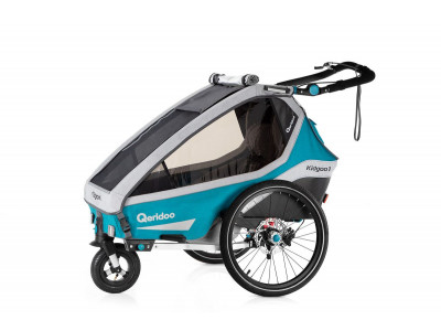 Qeridoo Kidgoo Pro 1 Mint Fahrradanhänger für Kinder, Modell 2021