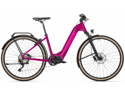 Bicicleta electrică pentru femei Rock Machine Crossride INT e500 Lady Touring 29, violet/roz